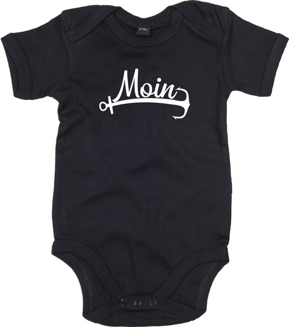 kleckerliese Baby Body "Moin Anker Meer Heimat" Babybody Strampler Jungen Mädchen Kurzarm