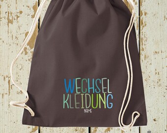 Kleckerliese gym bag "Change of clothes with desired name" backpack bag fabric bag gym bag daycare school school change clothes