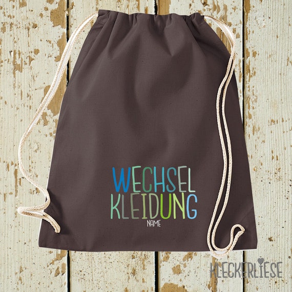 Kleckerliese gym bag "Change of clothes with desired name" backpack bag fabric bag gym bag daycare school school change clothes