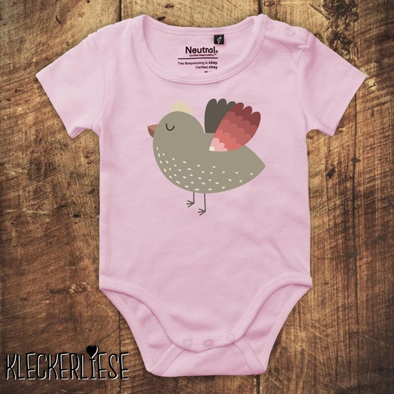 kleckerliese Babybody Body "Vogel" Fair Wear