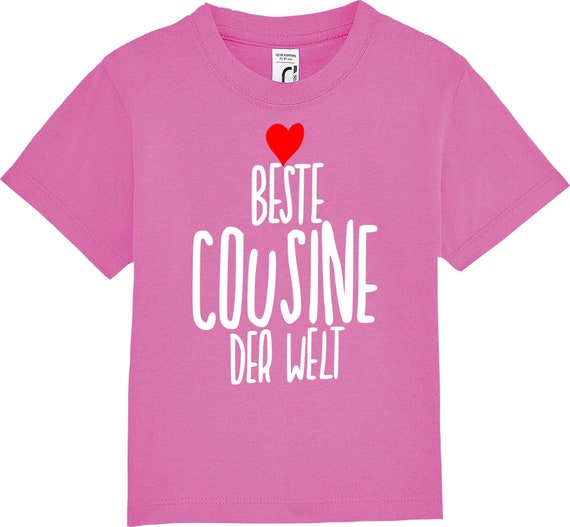 kleckerliese Kinder Baby Shirt Kleinkind  "Beste Cousine der Welt" Jungen Mädchen T-Shirt