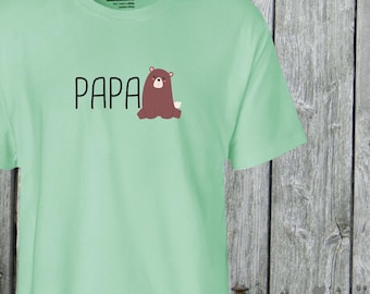 Maglietta unisex Kleckerliese "Papa Bear Papa Bear" Festa del papà