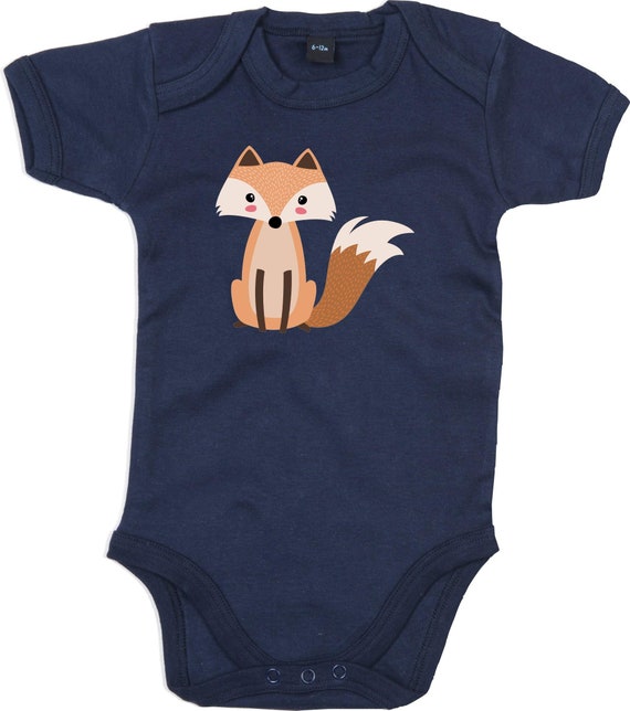 kleckerliese Baby Body "Fuchs" Babybody Strampler Jungen Mädchen Kurzarm