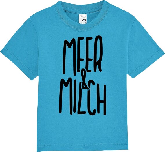 kleckerliese Kinder Baby Shirt Kleinkind  "MEER & MILCH" Jungen Mädchen T-Shirt