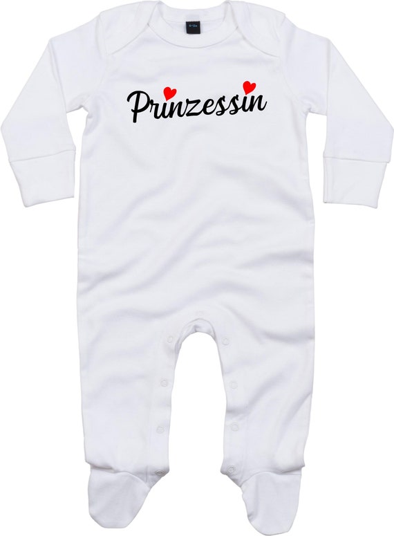 Kleckerliese Baby Schlafanzug "Prinzessin" Sleepsuit Langarm Jungen Mädchen Einteiler Strampler