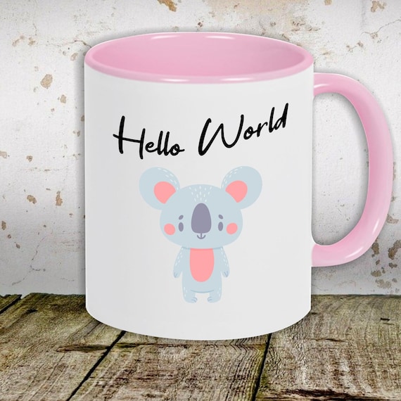 Kaffeetasse Tasse Motiv "Hello World Koala" Tasse Teetasse Milch Kakao