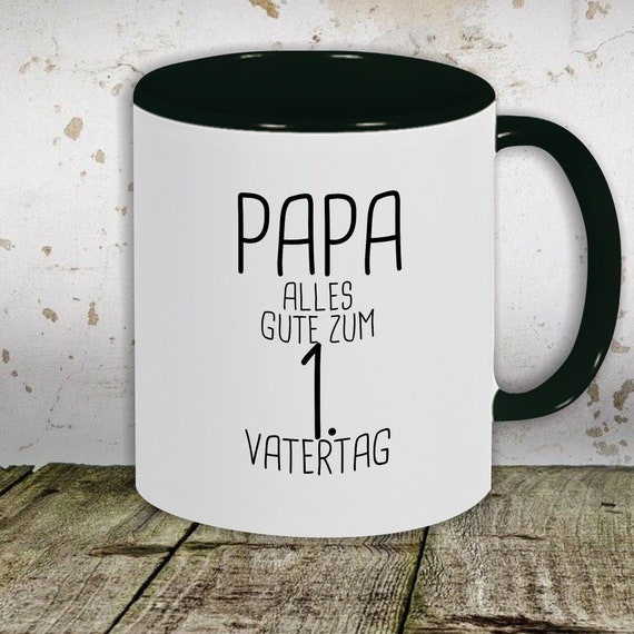 kleckerliese Kafeeetasse Tasse Motiv "Papa Alles Gute zum 1. Papatag", Tasse Teetasse Milch Kakao Vatertag