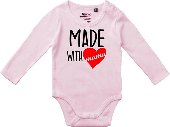 Langarm Babybody Body "Made with Mama" Fair Wear