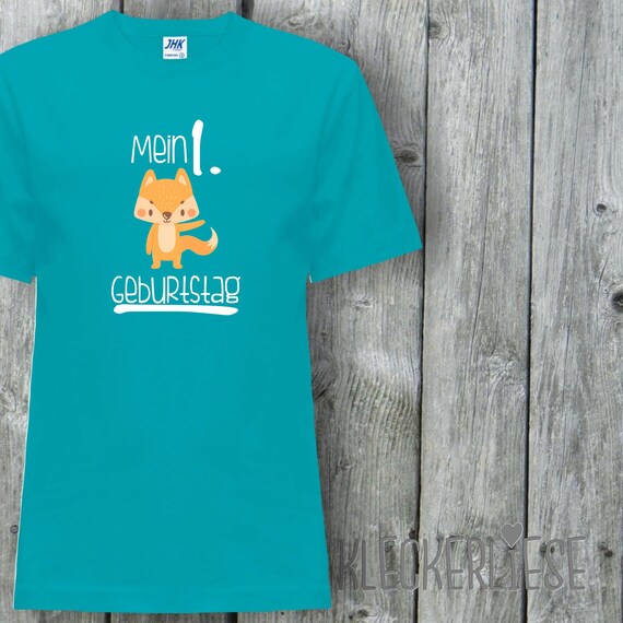 Kinder T-Shirt "Mein 1. Geburtstag Fuchs" Shirt Jungen Mädchen Baby Kind