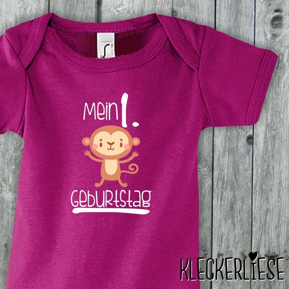 Baby Body "Mein 1. Geburtstag Affe" Babybody Strampler Jungen Mädchen
