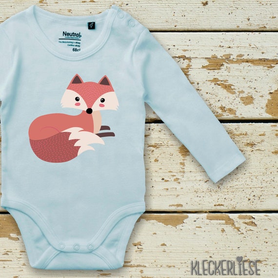 kleckerliese Langarm Babybody "Fuchs" Baby Body Jungen Mädchen Longsleeve Fair Wear