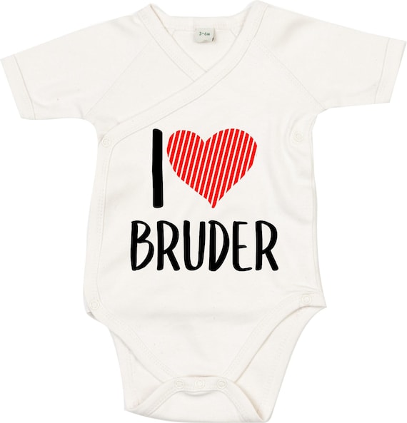 Wickel Baby Body "I love Bruder" Babybody Strampler