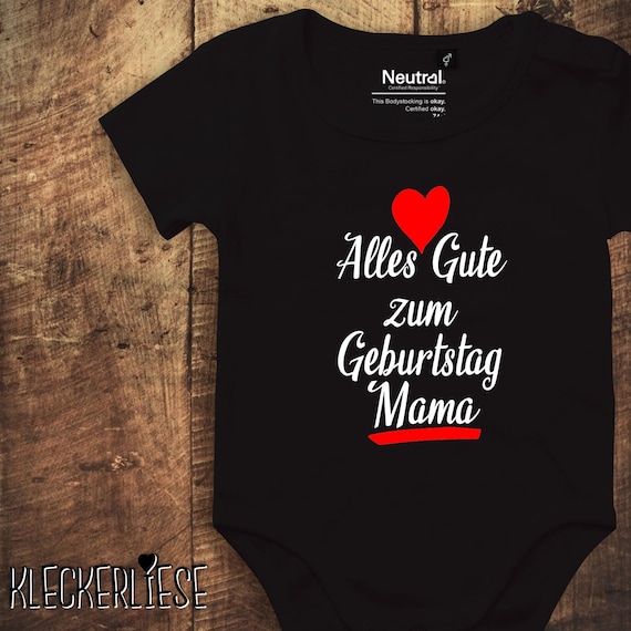 Baby bodysuit "Happy Birthday Mom" Fair Wear