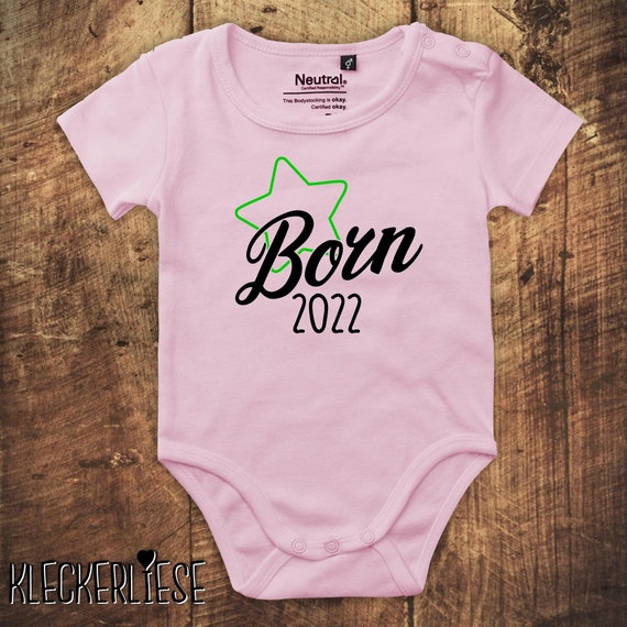 kleckerliese Babybody Body "Born 2022" Fair Wear