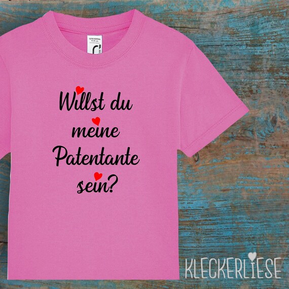 Kinder Baby Shirt Kleinkind  "Willst du meine Patentante sein?"