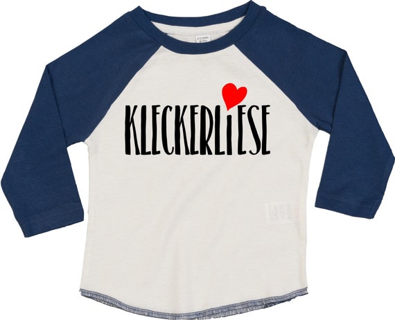 Kleckerliese Baby Kinder T-Shirt Langarmshirt  "Kleckerliese" Raglan-Ärmel Jungen Mädchen