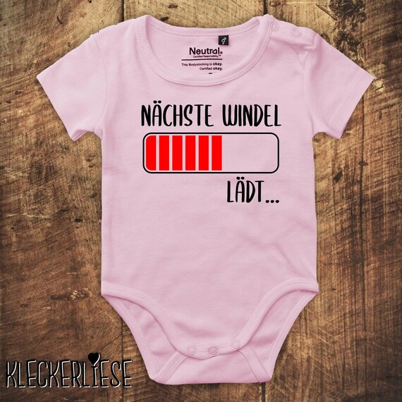 Babybody Body "nächste Windel lädt" Fair Wear