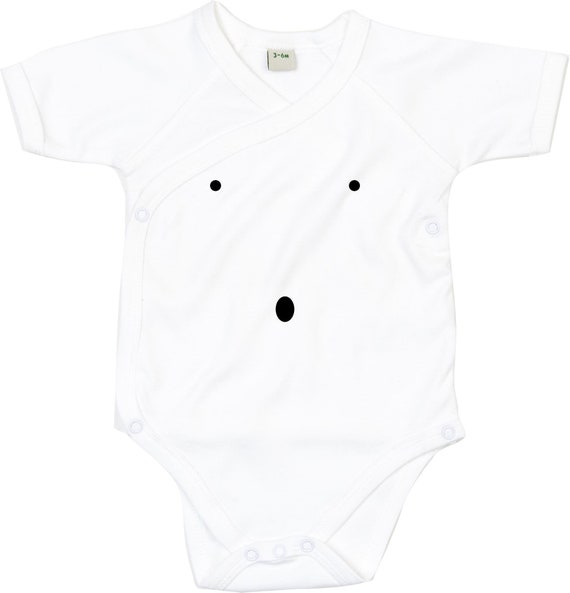 kleckerliese Wickel Baby Body "Geschicht" Babybody Strampler Wickelbody Organic Kimono Kurzarm