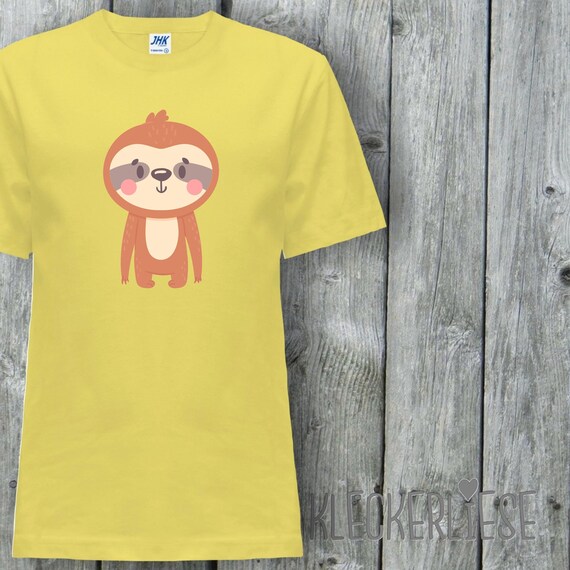 Kinder T-Shirt "Tiermotiv Faultier" Shirt Jungen Mädchen Baby Kind