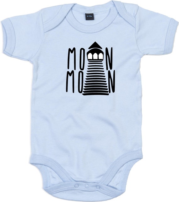 kleckerliese Baby Body "Moin Moin Leuchtturm" Babybody Strampler Jungen Mädchen Kurzarm