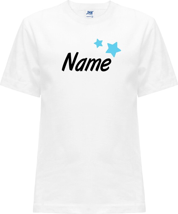 Kleckerliese Baby Kinder T-Shirt "Name Wunschname Sterne" Kurzarm Sprüche Jungen Mädchen Shirt Nicki mit Aufdruck Motiv