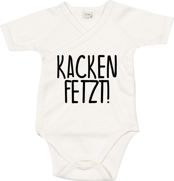 Wickel Baby Body "kacken fetzt!" Babybody Strampler