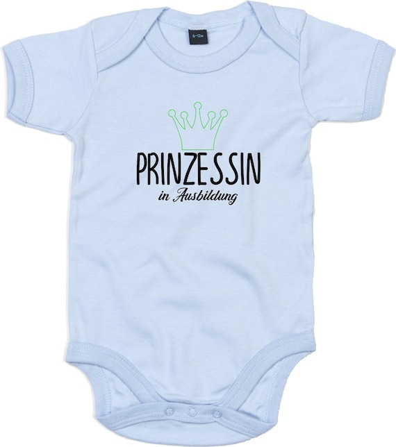 kleckerliese Baby Body "Prinzessin in Ausbildung" Babybody Strampler Jungen Mädchen Kurzarm