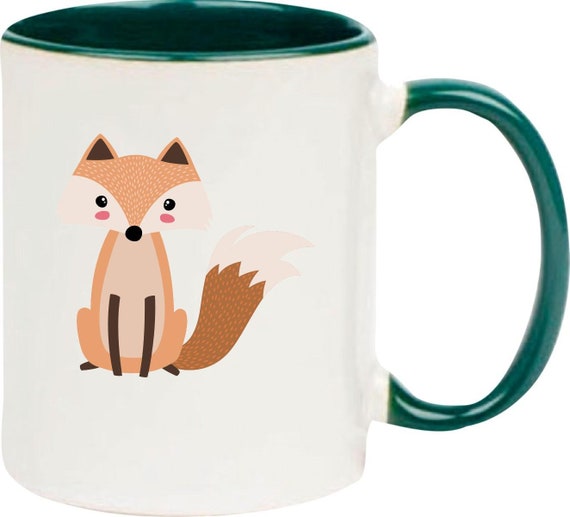 kleckerliese Kindertasse Teetasse Tasse Motiv Fuchs Tiermotive Tiere mit Wunschnamen Cup Becher