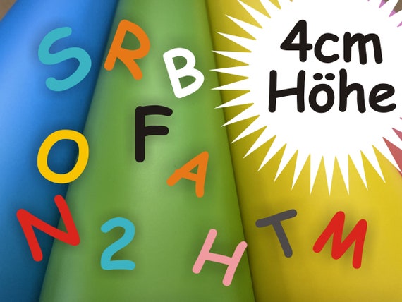 Wall door sticker letters and numbers alphabet 4 cm self-adhesive stickers wall sticker wall decoration children's room