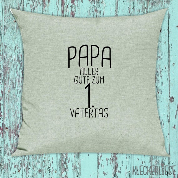 kleckerliese cushion "Dad Happy 1st Father's Day" cushion cover decorative sofa with cushion filling