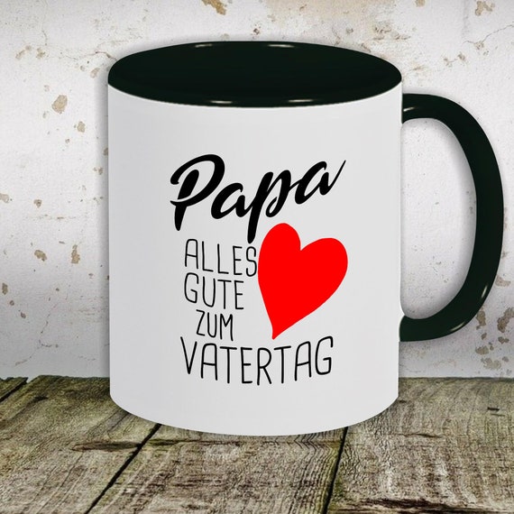 kleckerliese Kaffeeasse Motiv "Papa Alles Gute zum Vatertag Herz", Tasse Teetasse Milch Kakao Vatertag