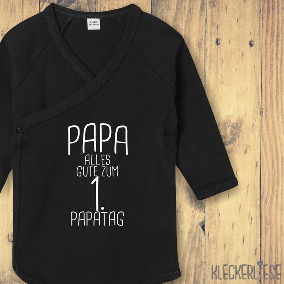 Langarm Wickel Baby Body "Papa alles Gute zum 1. Papatag" Babybody Strampler