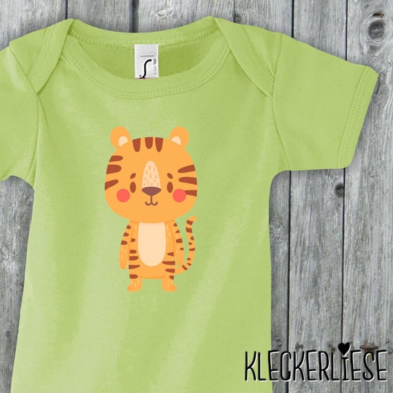 Baby Body "Tiermotiv Tiger" Babybody Strampler Jungen Mädchen