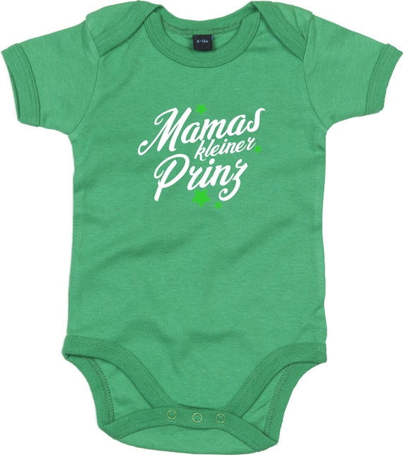 kleckerliese Baby Body "Mamas kleiner Prinz" Babybody Strampler Jungen Mädchen Kurzarm