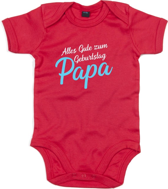 kleckerliese Baby Body "Alles Gute PAPA" Babybody Strampler Jungen Mädchen Kurzarm