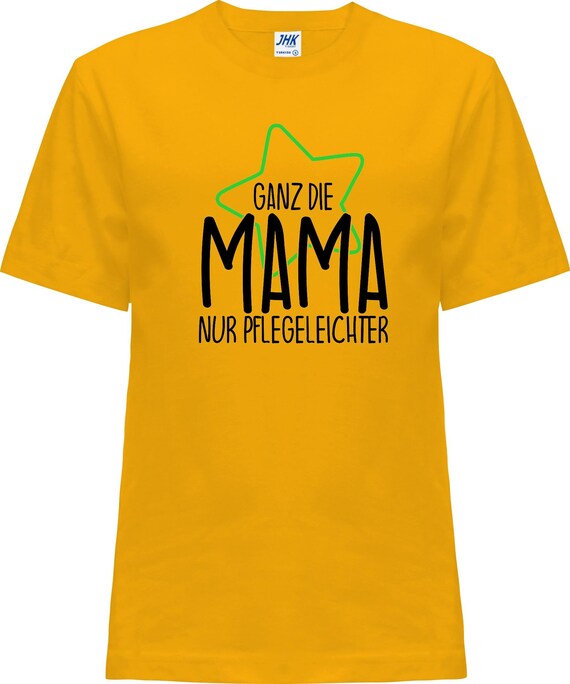 Kleckerliese Baby Kinder T-Shirt "Ganz die Mama nur Pflegeleichter" Kurzarm Sprüche Jungen Mädchen Shirt Nicki mit Aufdruck Motiv
