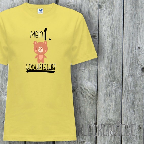 Kinder T-Shirt "Mein 1. Geburtstag Bär" Shirt Jungen Mädchen Baby Kind