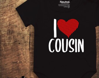 kleckerliese Babybody Body "I Love Cousin" Fair Wear