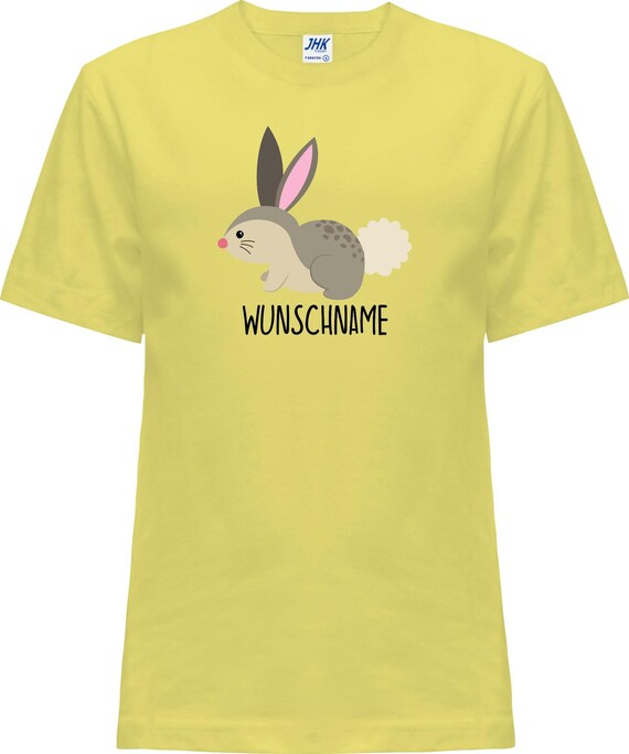 Kleckerliese Baby Kinder T-Shirt "Hase" mit Wunschtext Kurzarm Sprüche Jungen Mädchen Shirt Nicki mit Aufdruck Motiv