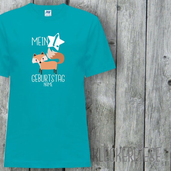 Kinder T-Shirt mit Wunschname "Mein 1. Geburtstag Fuchs mit Wunschname" Shirt Jungen Mädchen Baby Kind