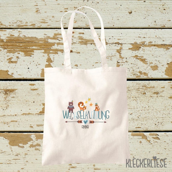 Cloth bag "change of clothes" with desired name Jute Bag Pouch Bag Daycare School Change of Things Clothes Kleckerliese 35 colors