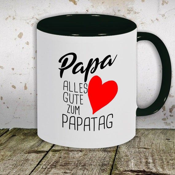 kleckerliese Kaffeetasse Tasse Motiv "Papa Alles Gute zum Papatag Herz", Tasse Teetasse Milch Kakao Vatertag