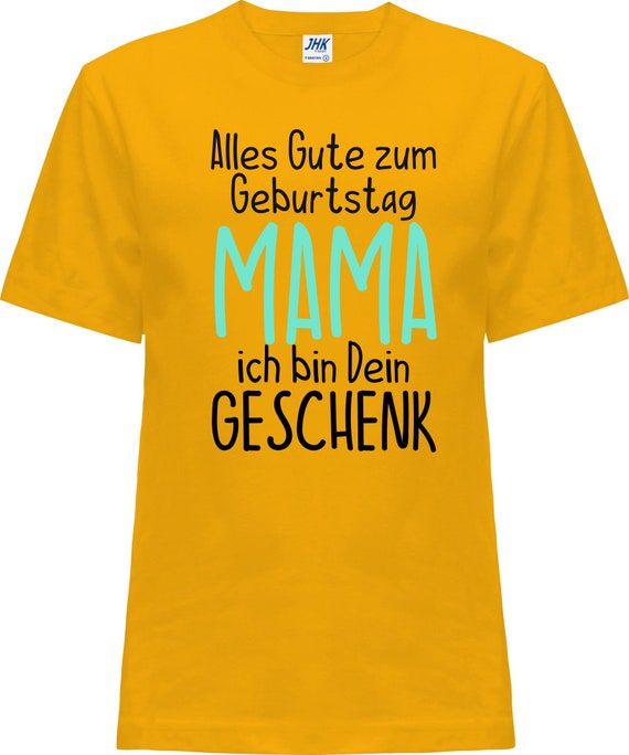 Kleckerliese Baby Kinder T-Shirt "Alles Gute MAMA ich bin dein Geschenk" Kurzarm Sprüche Jungen Mädchen Shirt Nicki mit Aufdruck Motiv