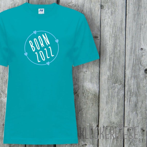 Kinder T-Shirt mit Wunschname "Born Wunschzahl Wunsch Datum" Shirt Jungen Mädchen Baby Kind