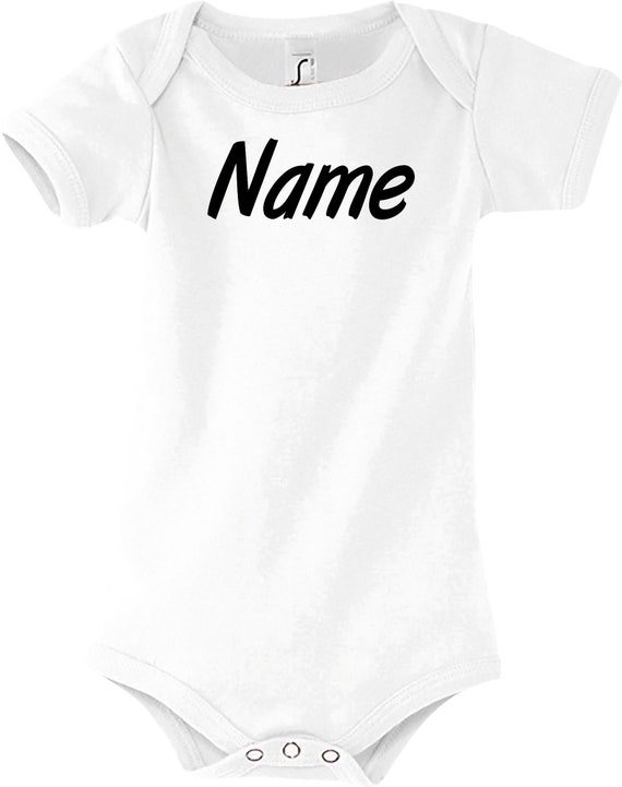 Kleckerliese Baby Body mit Wunschnamen "Name eigener Text" Jungen Mädchen Kurzarm mit Aufdruck Motiv