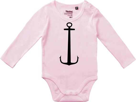 kleckerliese Langarm Babybody "Anker Meer Heimat" Baby Body Jungen Mädchen Longsleeve Fair Wear