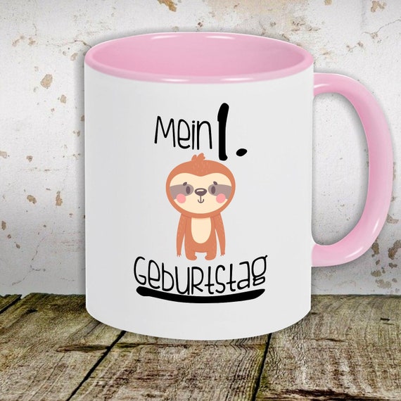 Kaffeetasse Tasse Motiv "Mein 1. Geburtstag Faultier" Tasse Teetasse Milch Kakao