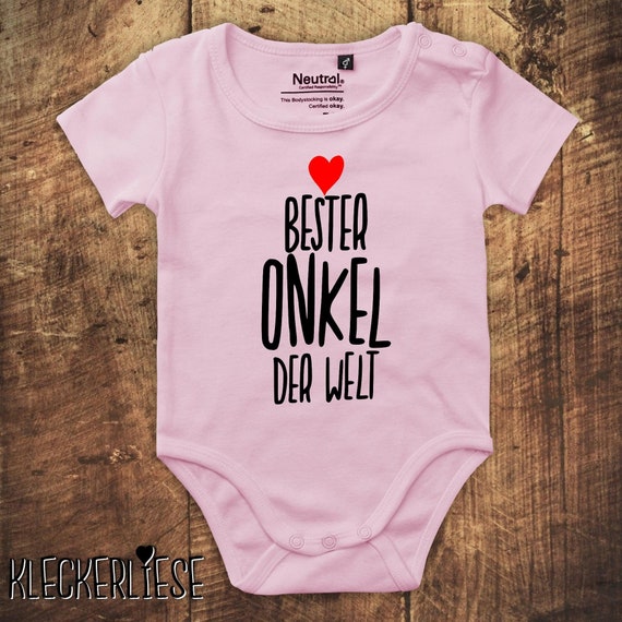 kleckerliese Babybody Body "Bester Onkel der Welt" Fair Wear