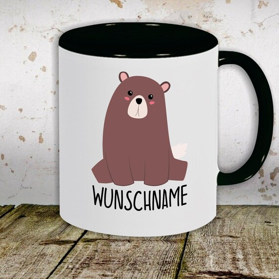 kleckerliese Kindertasse Teetasse Tasse Motiv Bär Tiermotive Tiere mit Wunschnamen