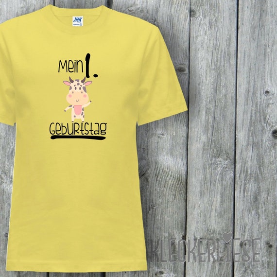 Kinder T-Shirt "Mein 1. Geburtstag Kuh" Shirt Jungen Mädchen Baby Kind